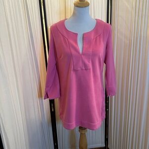 Gretchen Scott Designs Pink Relaxed Tunic with Tie Front